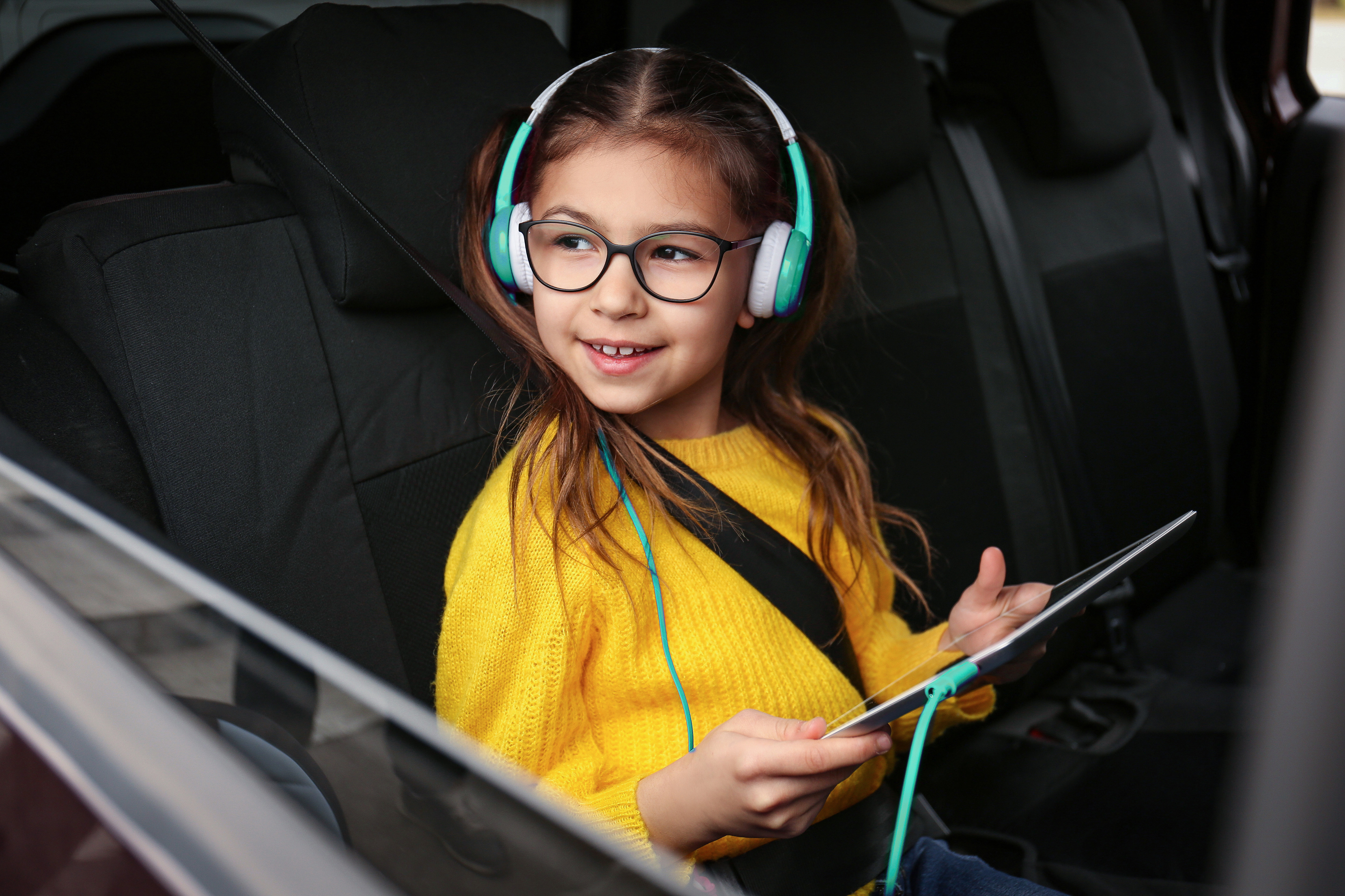 Girl in car
